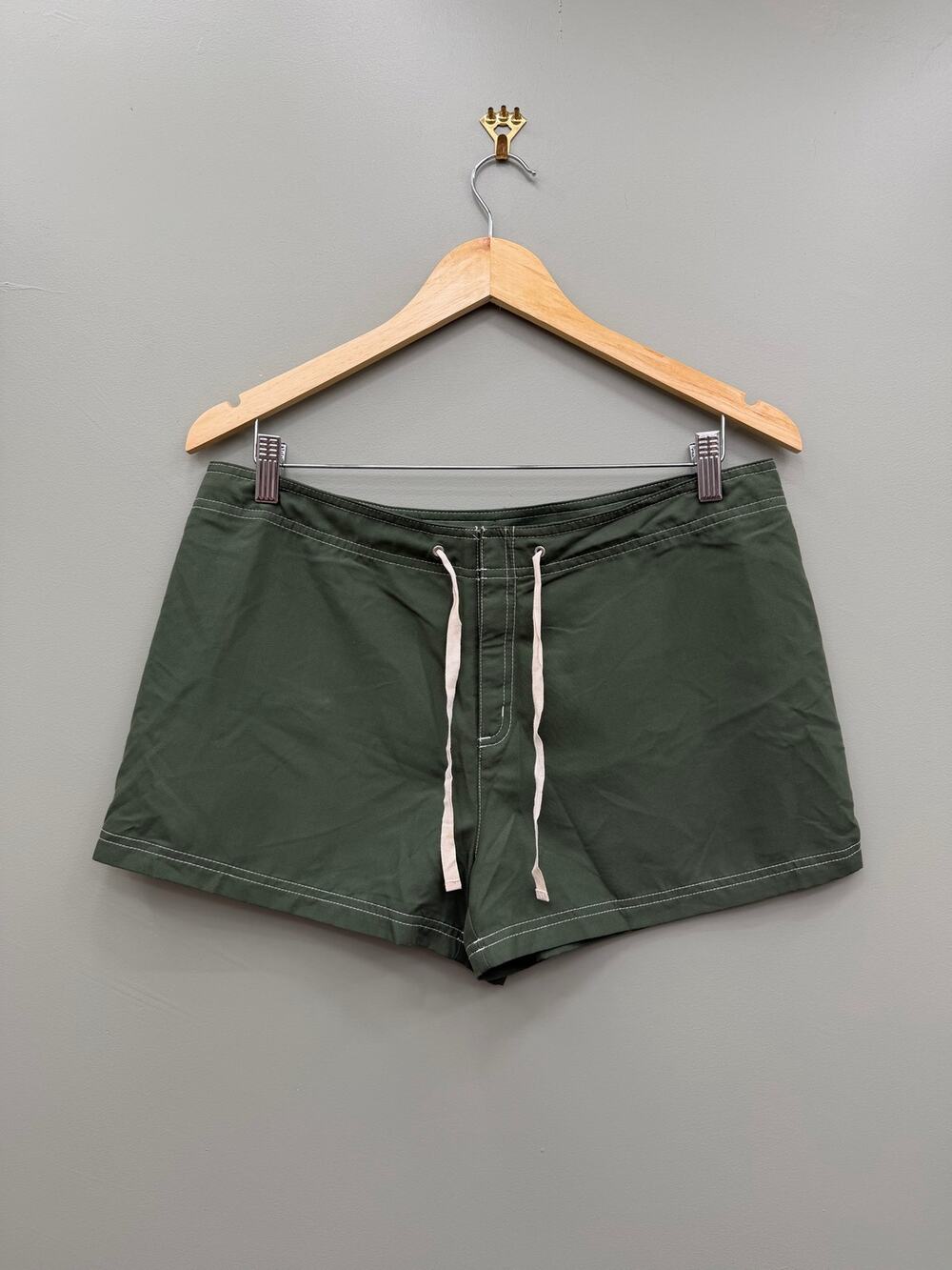 Sand N Sun Olive Green Board Shorts Swim Trunks Women's Medium